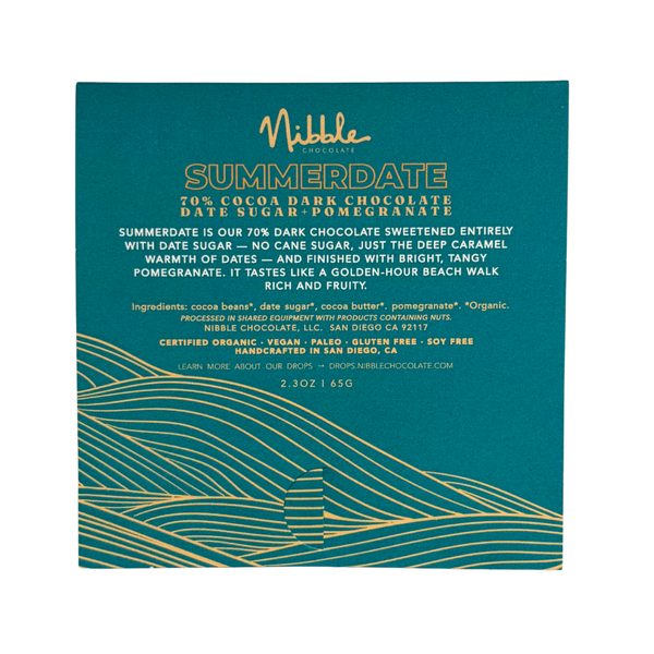 Summerdate – Pomegranate Kiss | 70% Cocoa Dark Chocolate | July 2026 Drop Special